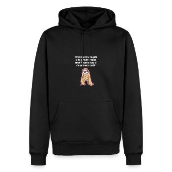 I don't know if I'm joking or not funny. - Men’s Premium Organic Hoodie - black - Front - Nico (187cm)