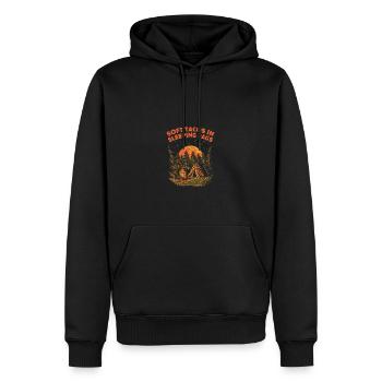 Tacos in Schlafsäcken campen, die lustige Camper H - Männer Premium Bio Hoodie - Schwarz - Vorne - Nico (187cm)