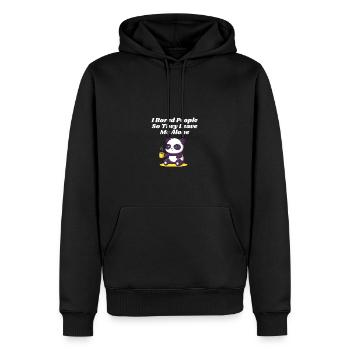 Ich habe Leute gelangweilt, damit sie introvertier - Männer Premium Bio Hoodie - Schwarz - Vorne - Nico (187cm)