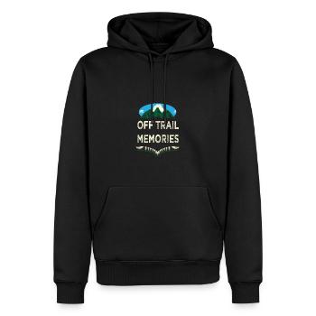 Off Trail Memories Wanderfreunde Wanderer Kumpel U - Männer Premium Bio Hoodie - Schwarz - Vorne - Nico (187cm)