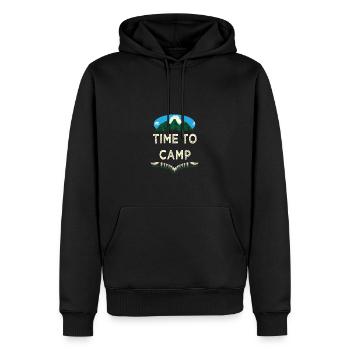 Zeit zum Campen Sommer Wildlife Tropical Outdoor C - Männer Premium Bio Hoodie - Schwarz - Vorne - Nico (187cm)