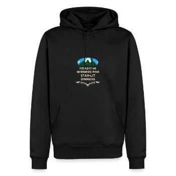 Starlit Dinners Camping Food Camper Feinschmecker - Männer Premium Bio Hoodie - Schwarz - Vorne - Nico (187cm)