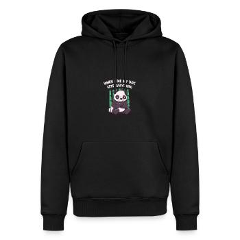 Wenn ich sterbe, bekommt mein Hund alles sarkastis - Männer Premium Bio Hoodie - Schwarz - Vorne - Nico (187cm)
