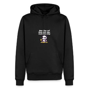 Meilleur type de relation introvertie envers les individus - Sweat à capuche Premium bio Homme - noir - Devant - Nico (187cm)