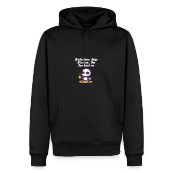 Beziehungsstatus bei Isolation Introvertierte einz - Männer Premium Bio Hoodie - Schwarz - Vorne - Nico (187cm)