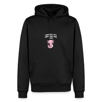 J’étais en retard, mais j’aurais fait un drôle de fa plus tard. - Sweat à capuche Premium bio Homme - noir - Devant - Nico (187cm)