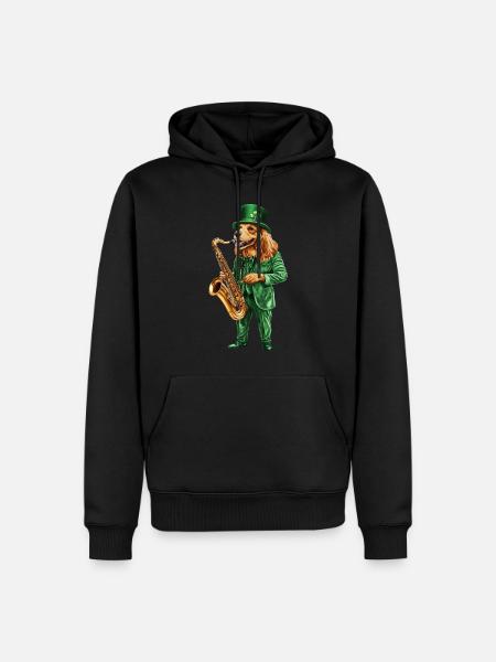 Hund - Männer Premium Bio Hoodie - Schwarz