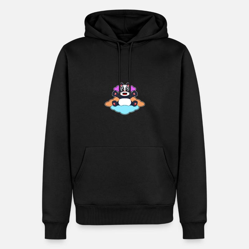 Nuages Panda - Sweat à capuche Premium bio Homme - noir