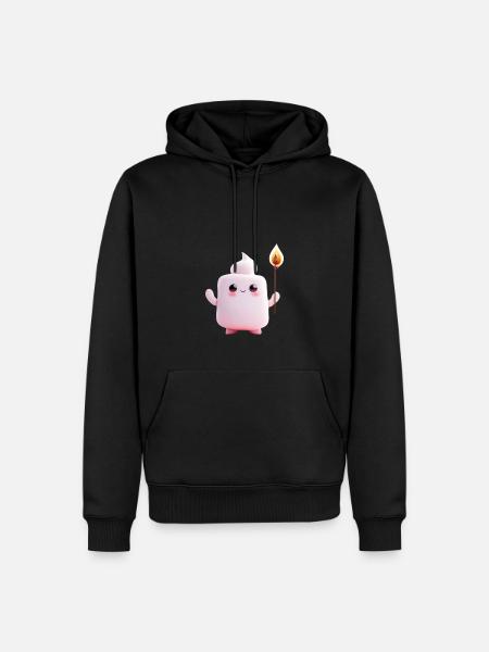 Marshmallow - Männer Premium Bio Hoodie - Schwarz