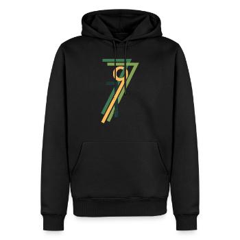 1977 Grün Vintage - Männer Premium Bio Hoodie - Schwarz - Vorne - Nico (187cm)