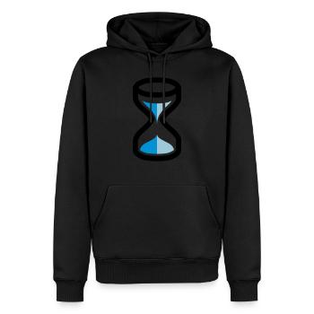 sablier - Sweat à capuche Premium bio Homme - noir - Devant - Nico (187cm)