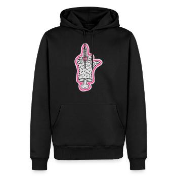Ring - Männer Premium Bio Hoodie - Schwarz - Vorne - Nico (187cm)