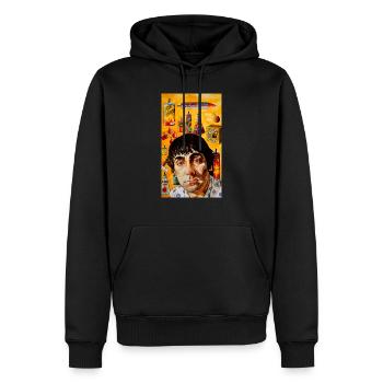 Light Blue Touchpaper - Men’s Premium Organic Hoodie - black - Front - Nico (187cm)