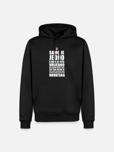 Samo je jedno Hrvatska Kroatien Croatia Mi Hrvati - Männer Premium Bio Hoodie - Schwarz