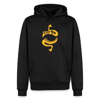 Beer In Beer Out - Männer Premium Bio Hoodie - Schwarz - Vorne - Nico (187cm)