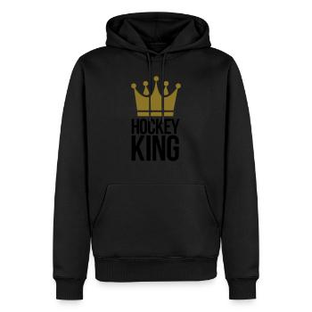 hockey - Männer Premium Bio Hoodie - Schwarz - Vorne - Nico (187cm)