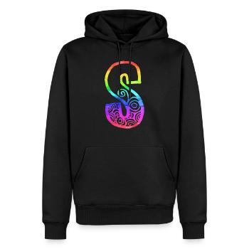 regenbogen s - Männer Premium Bio Hoodie - Schwarz - Vorne - Nico (187cm)