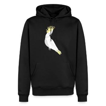 Papagei Kakadu weiß - Männer Premium Bio Hoodie - Schwarz - Vorne - Nico (187cm)