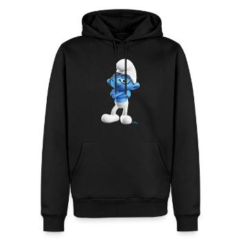 The Smurfs Gift Brainy Smurf - Men’s Premium Organic Hoodie - black - Front - Nico (187cm)
