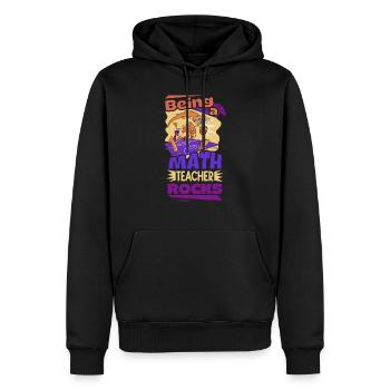 Mathematics - Men’s Premium Organic Hoodie - black - Front - Nico (187cm)
