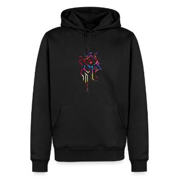 Piratage pirates hacker informatique malware esport trojan - Sweat à capuche Premium bio Homme - noir - Devant - Nico (187cm)