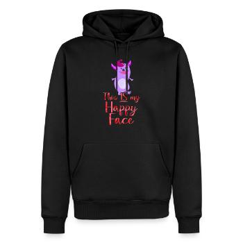 Angry Gesicht Gesicht Cartoon glückliches Gesicht Cartoon - Männer Premium Bio Hoodie - Schwarz - Vorne - Nico (187cm)