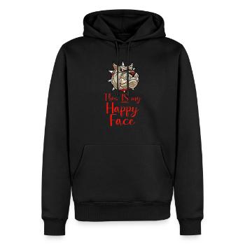 Angry Gesicht Gesicht Cartoon glückliches Gesicht Cartoon - Männer Premium Bio Hoodie - Schwarz - Vorne - Nico (187cm)
