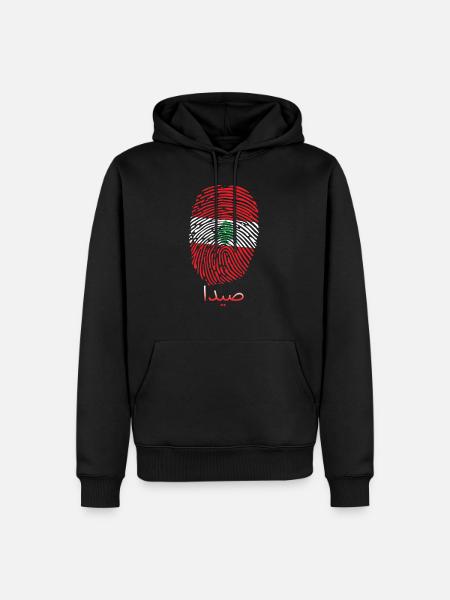 SIDON Liban Liban Libanais Libanais - Sweat à capuche Premium bio Homme - noir