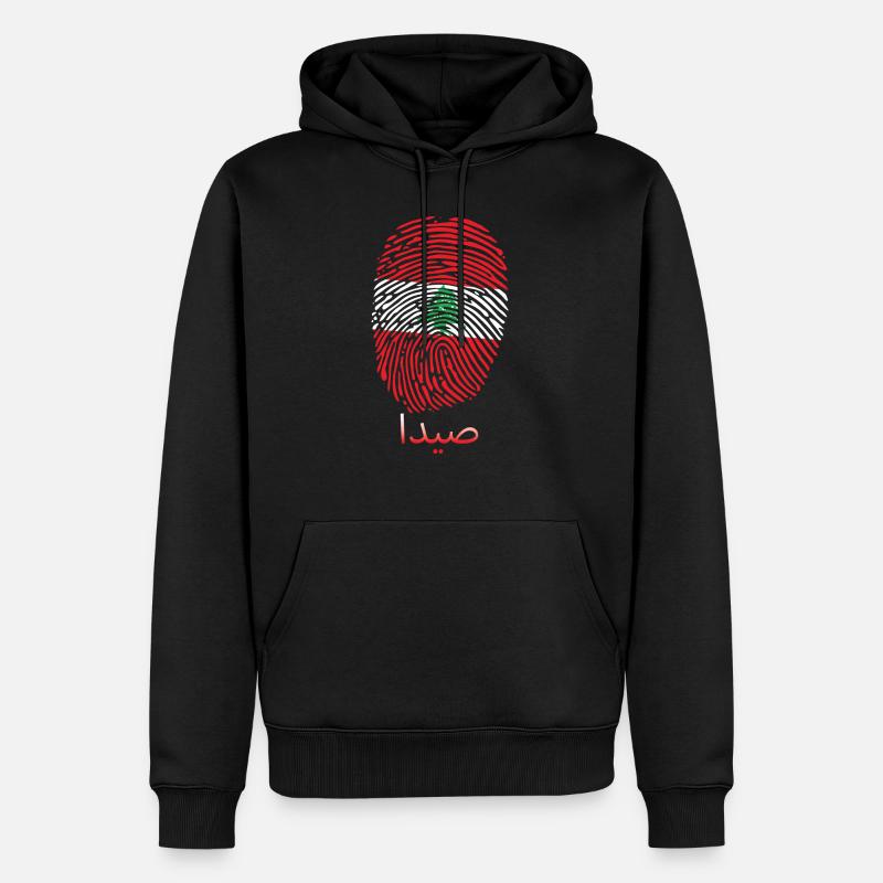 SIDON Liban Liban Libanais Libanais - Sweat à capuche Premium bio Homme - noir
