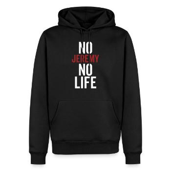 Nein Jeremy Kein Leben - Männer Premium Bio Hoodie - Schwarz - Vorne - Nico (187cm)