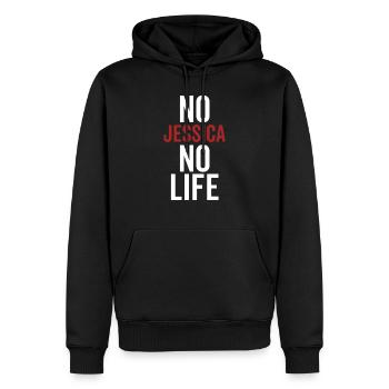 Nein Jessica Kein Leben - Männer Premium Bio Hoodie - Schwarz - Vorne - Nico (187cm)