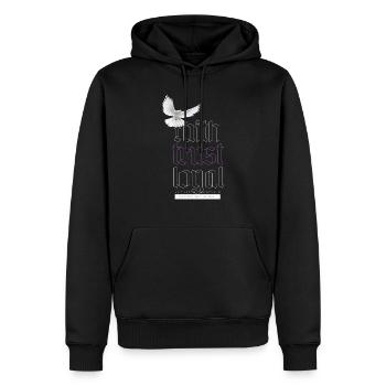 Foi confiance loyale - Sweat à capuche Premium bio Homme - noir - Devant - Nico (187cm)