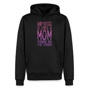 Happiness Is Being A Mom, Grandma 3 - Männer Premium Bio Hoodie - Schwarz - Vorne - Nico (187cm)