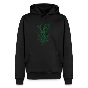 Flower Blume Pflanze - Männer Premium Bio Hoodie - Schwarz - Vorne - Nico (187cm)
