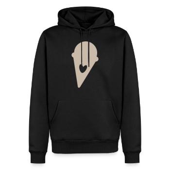 Eis - Männer Premium Bio Hoodie - Schwarz - Vorne - Nico (187cm)