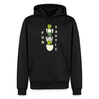 Dino Fun Tastic - Sweat à capuche Premium bio Homme - noir - Devant - Nico (187cm)