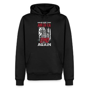 Emoticon Make America Emo Again Emocore Aesthetic - Men’s Premium Organic Hoodie - black - Front - Nico (187cm)
