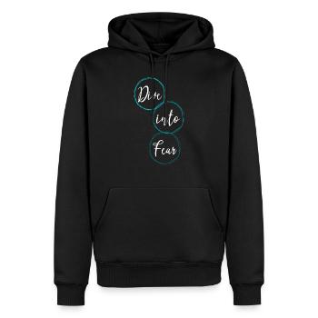 bungee jumping experiences courage - Männer Premium Bio Hoodie - Schwarz - Vorne - Nico (187cm)