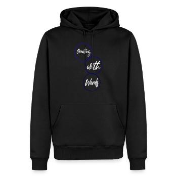 authorship originality jokes writing process - Männer Premium Bio Hoodie - Schwarz - Vorne - Nico (187cm)