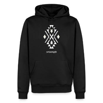 AMAZIGHI - Männer Premium Bio Hoodie - Schwarz - Vorne - Nico (187cm)