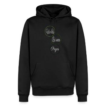 present idea literary genres virtual escape - Männer Premium Bio Hoodie - Schwarz - Vorne - Nico (187cm)
