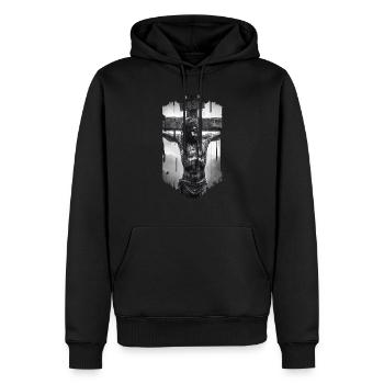 jesus bibel christliche religion christliches kreuz christlich - Männer Premium Bio Hoodie - Schwarz - Vorne - Nico (187cm)