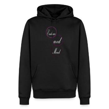 Idée de cadeau pour le réseau de soutien des relations de soutien - Sweat à capuche Premium bio Homme - noir - Devant - Nico (187cm)