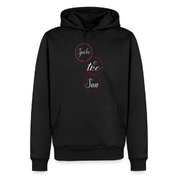 golden hour beach volleyball strategies happy gift - Männer Premium Bio Hoodie - Schwarz - Vorne - Nico (187cm)