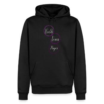 Happy Gift Idea Escape Quotes - Men’s Premium Organic Hoodie - black - Front - Nico (187cm)