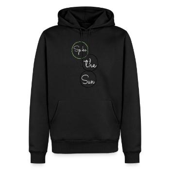 gift idea sunlit scenes sand volleyball jokes - Männer Premium Bio Hoodie - Schwarz - Vorne - Nico (187cm)