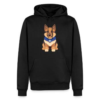 Schäferhund Welpe süß - Männer Premium Bio Hoodie - Schwarz - Vorne - Nico (187cm)