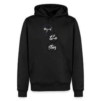 exploration quotes birthday present idea - Männer Premium Bio Hoodie - Schwarz - Vorne - Nico (187cm)