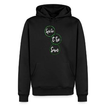 beach volleyball techniques present - Männer Premium Bio Hoodie - Schwarz - Vorne - Nico (187cm)
