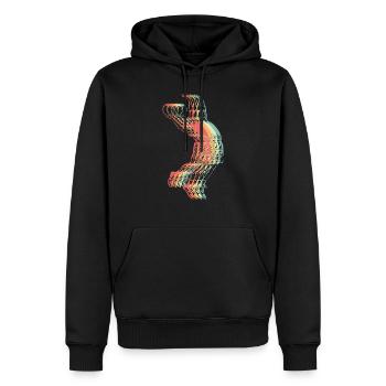 Basketball Slam Dunking Retro - Männer Premium Bio Hoodie - Schwarz - Vorne - Nico (187cm)